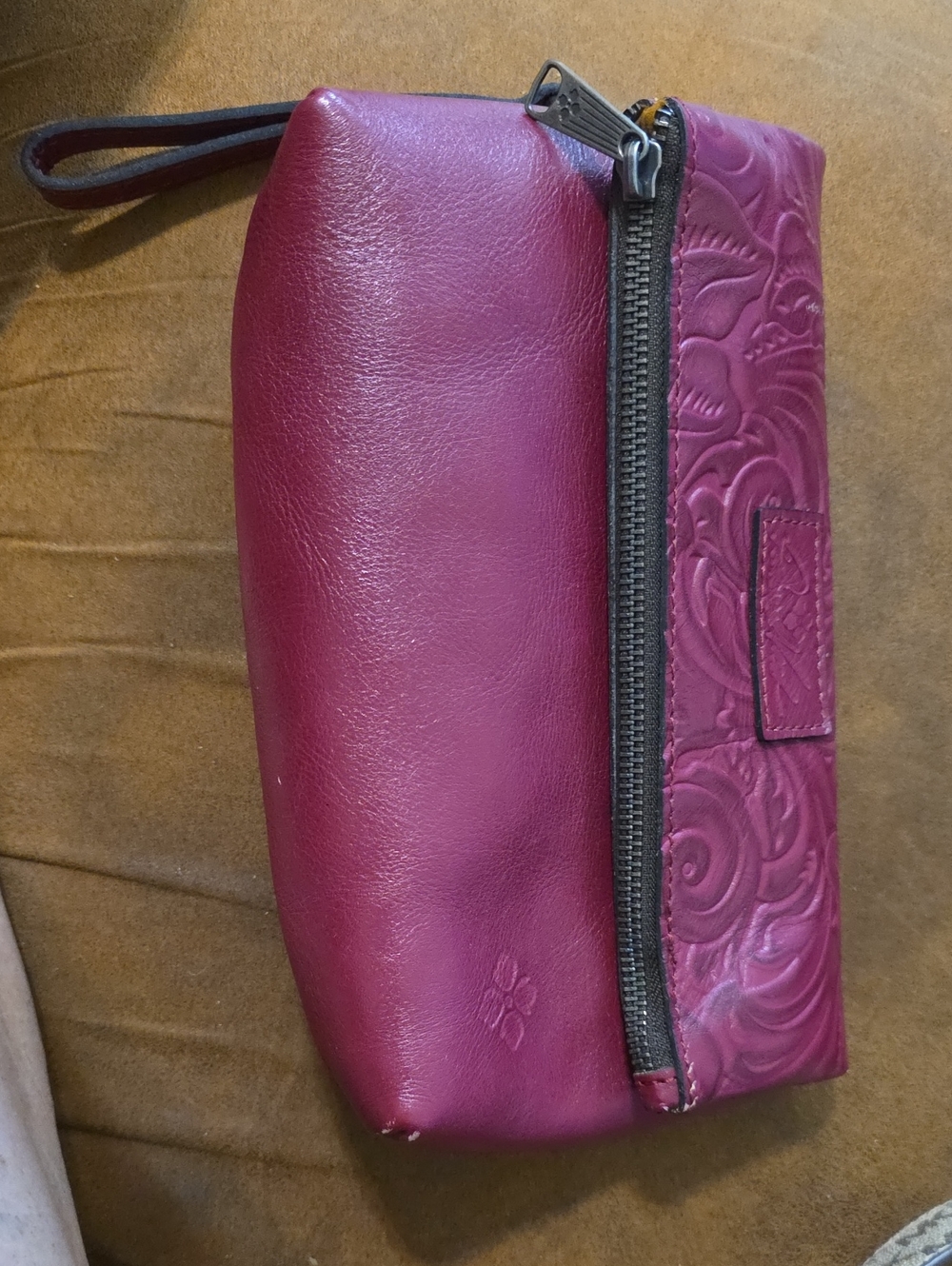 Patricia Nash Valerie Fold-over Hand Tooled Leather Wristlet